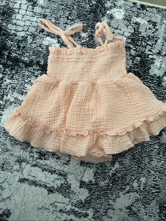 Other - Peach Ruffled Baby Sundress Romper